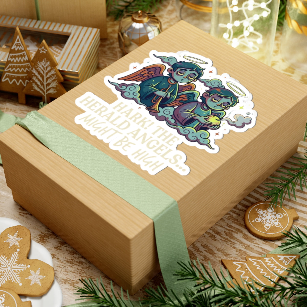 "Hark The Herald Angels" Sticker — Main
