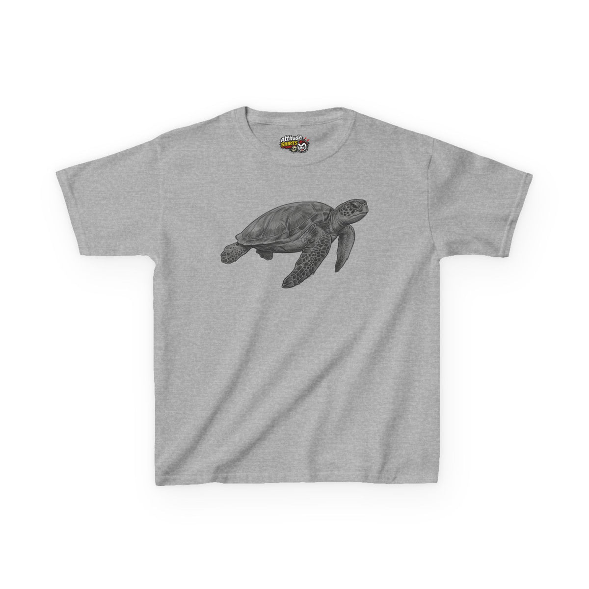 "Pencil Sketch Art Sea Turtle" Kids Tee