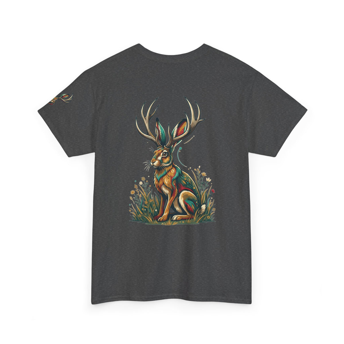 Color: Dark Heather | Jackalope (American Folklore) Premium Graphic Tee