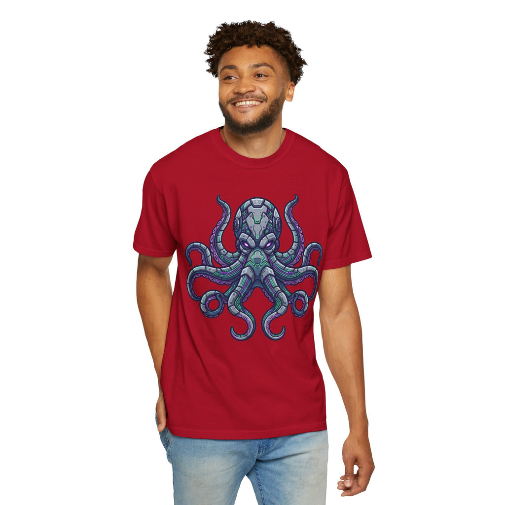"Cyber Octopus" Unisex Garment-Dyed Tee