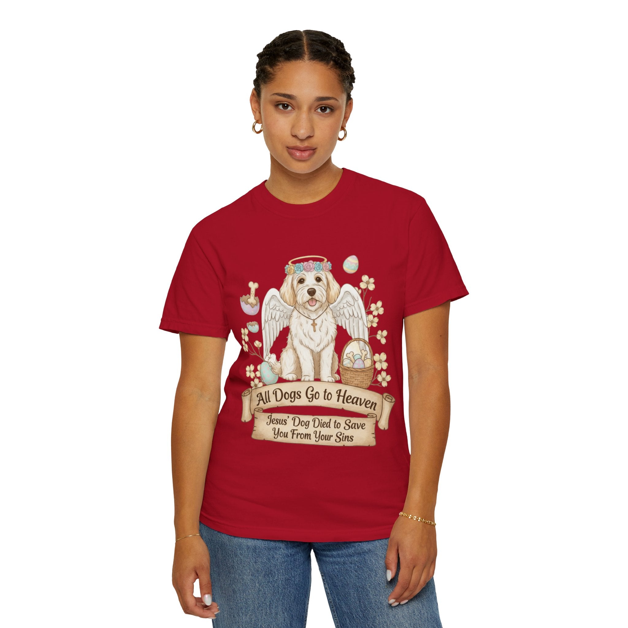 "All Dogs Go to Heaven 2" Unisex Garment-Dyed T-shirt