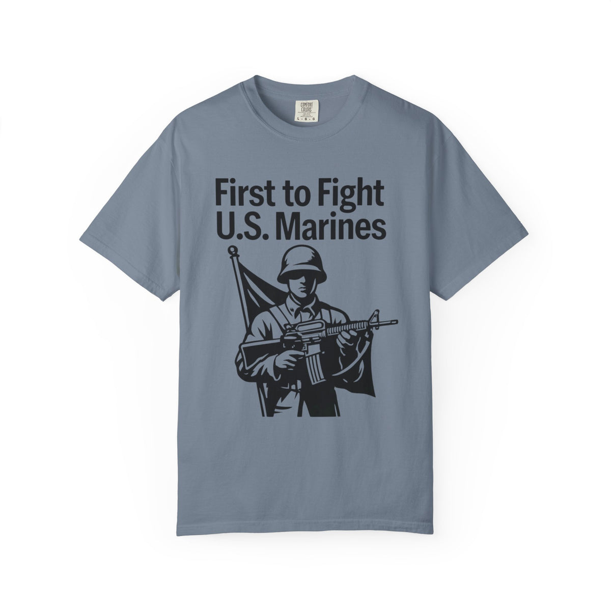 Color: Blue Jean | First to Fight Unisex Garment-Dyed T-shirt