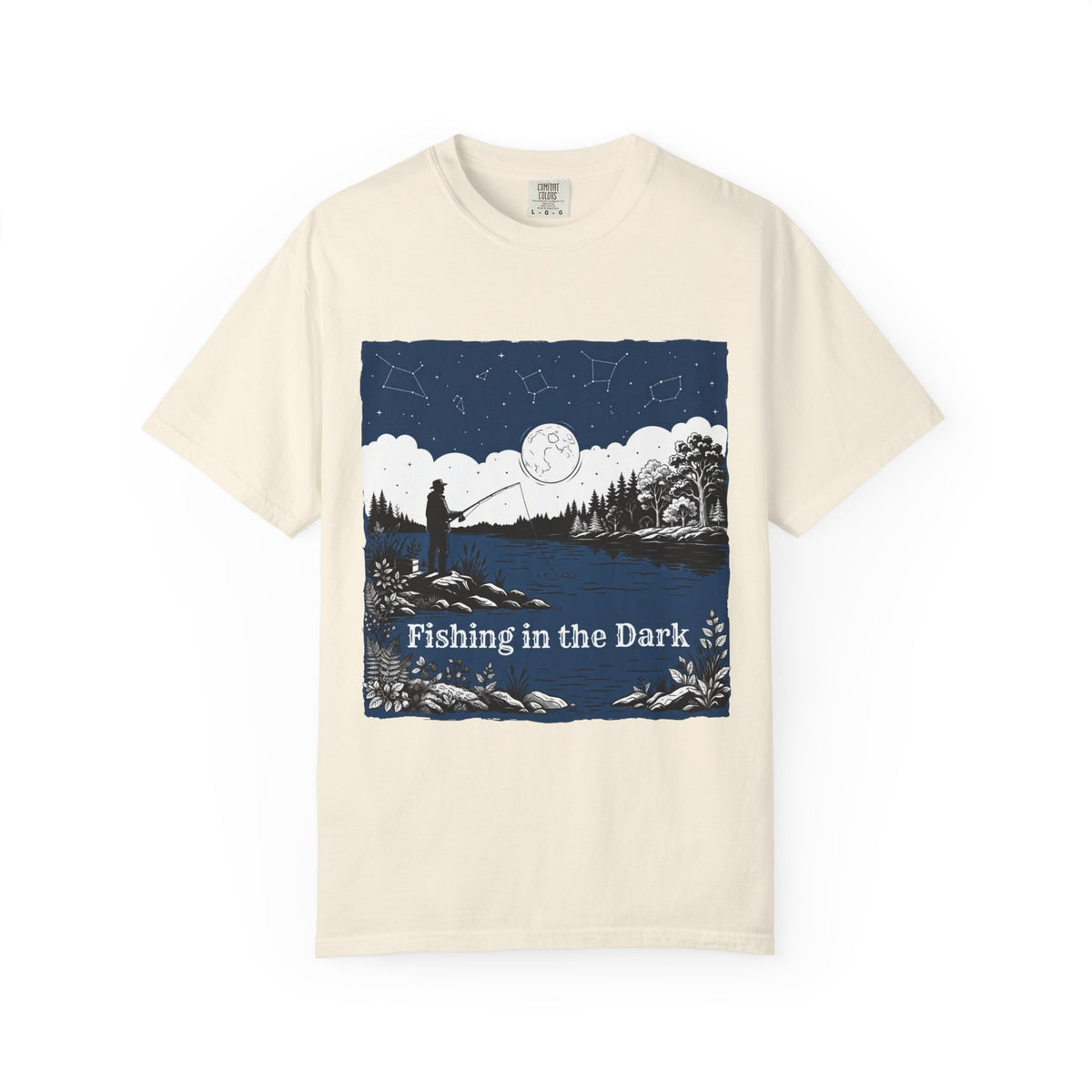 Color: Ivory | Fishing in the Dark Unisex Garment-Dyed Tee