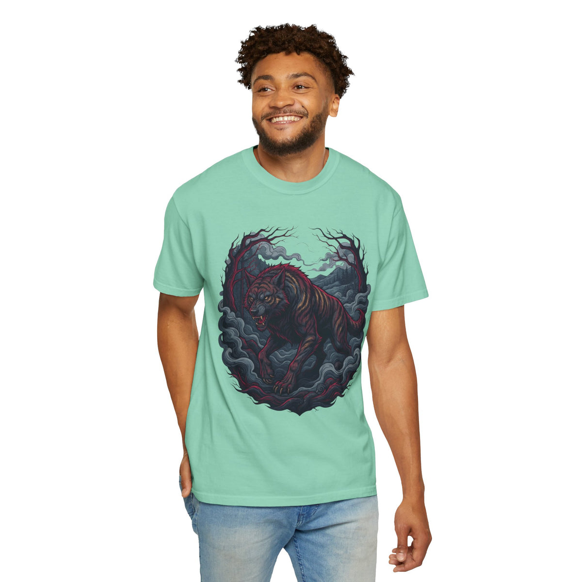 Color: Island Reef | The Beast of Gévaudan (France) Unisex Garment-Dyed Tee