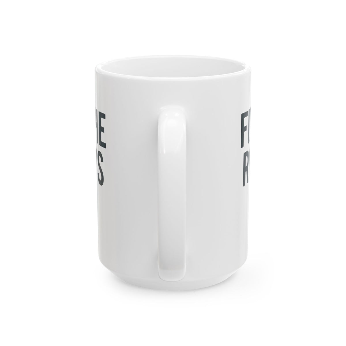 "Protest Series - Fix The Roads" White Ceramic Mug — Graphic