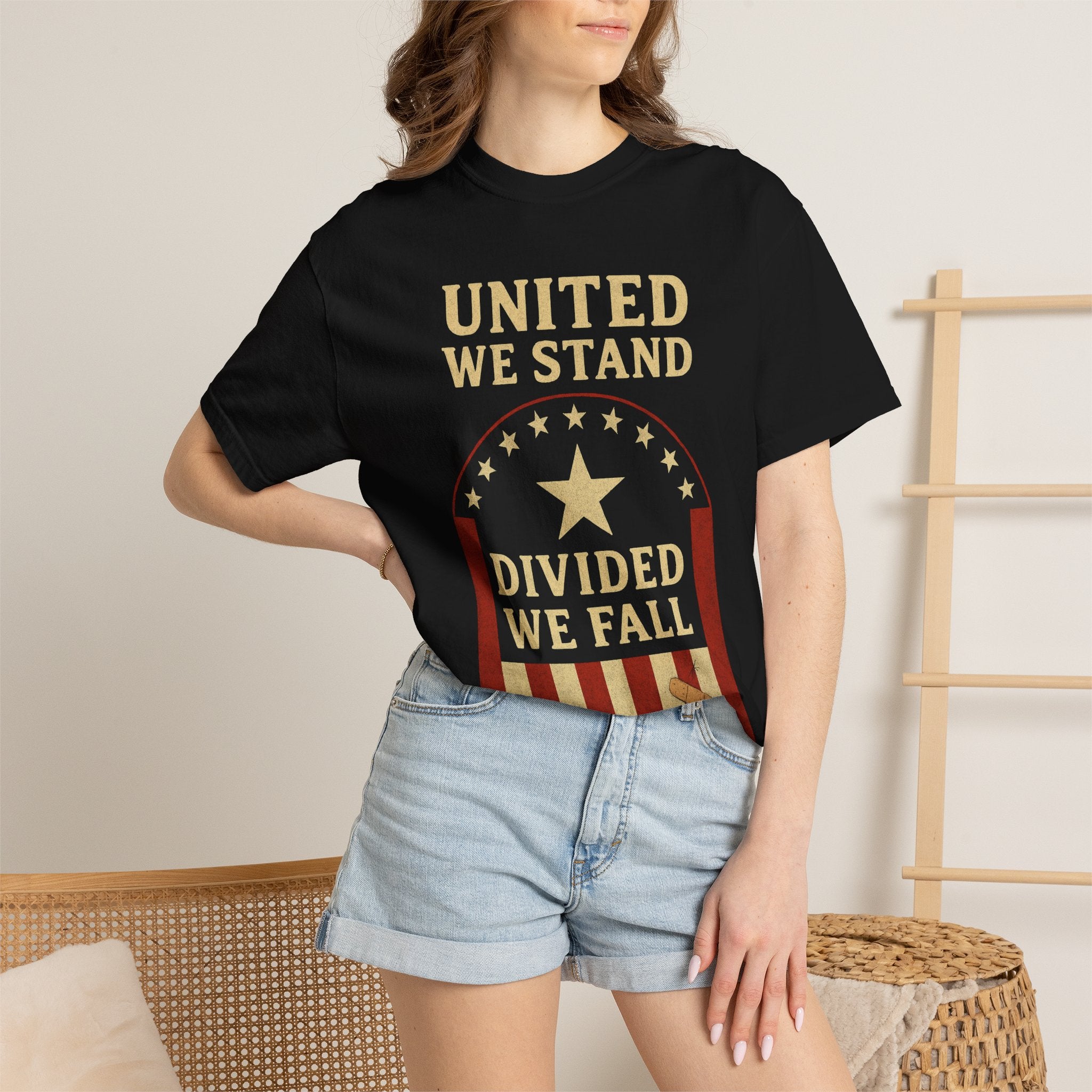 "Divided We Fall" Unisex Garment-Dyed T-shirt