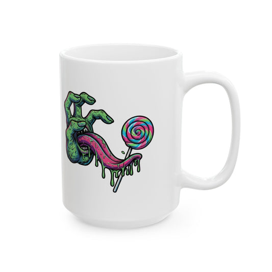 "Good With the Tongue" White Ceramic Mug — Graphic