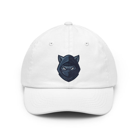 Color: White | Ninja Cat Credible Dad Hat — Graphic