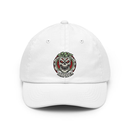 Color: White | Horror of Taxes Dad Hat — Graphic