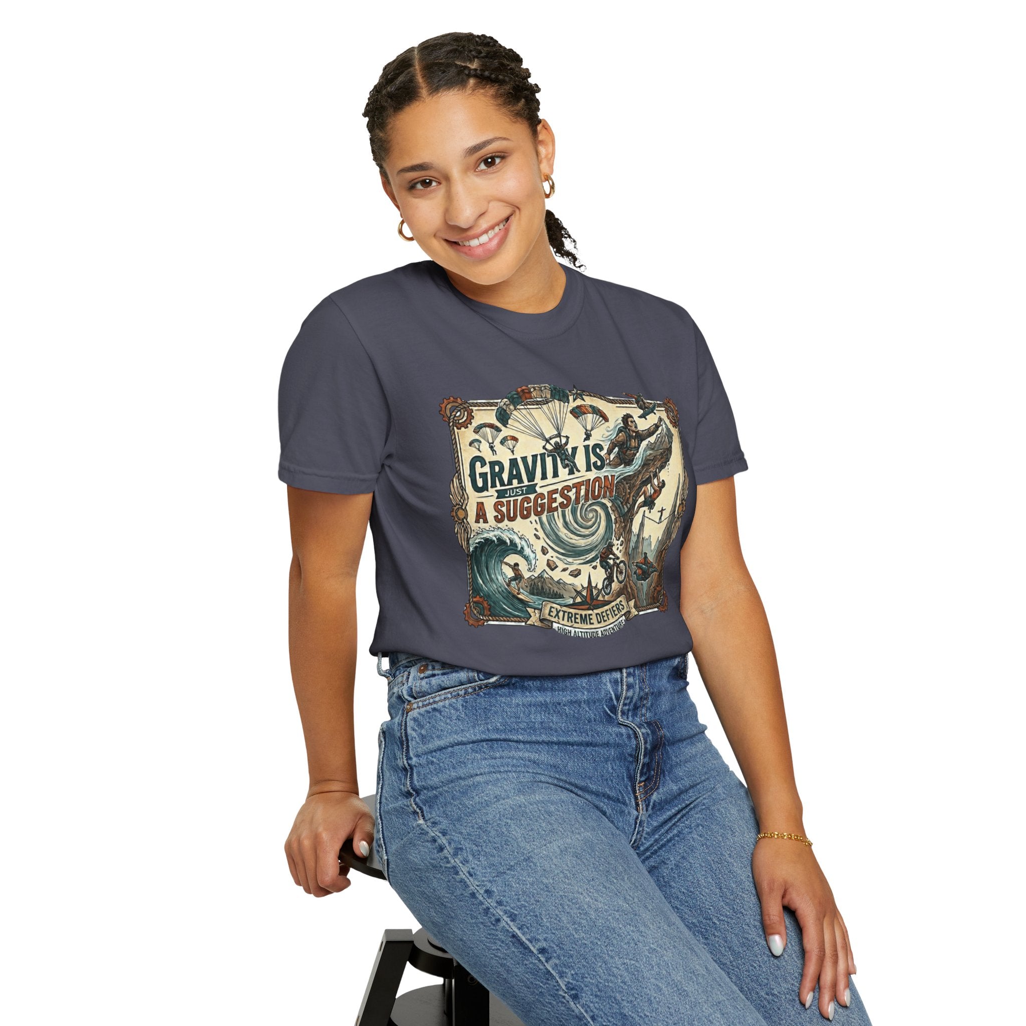"Gravity is Just a Suggestion" Unisex Garment-Dyed T-shirt