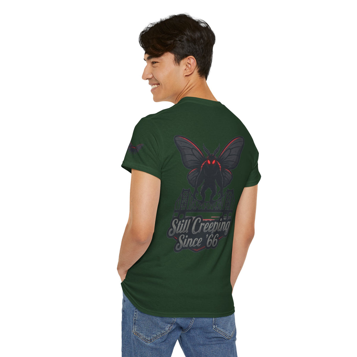 Color: Forest Green | Mothman (West Virginia, USA) Premium Graphic Tee