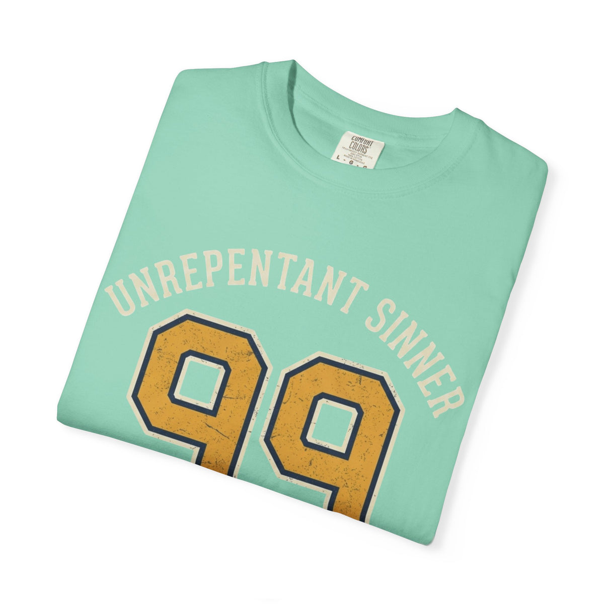"Good Book Series 99 Unrepentant Sinner" Unisex Garment-Dyed Tee