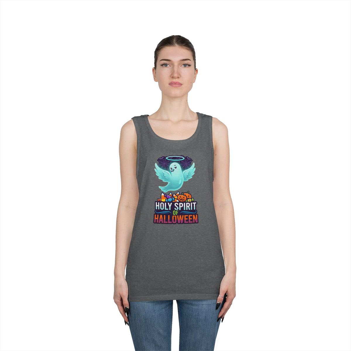 Color: Graphite Heather | Holy Spirit of Halloween Tank Top