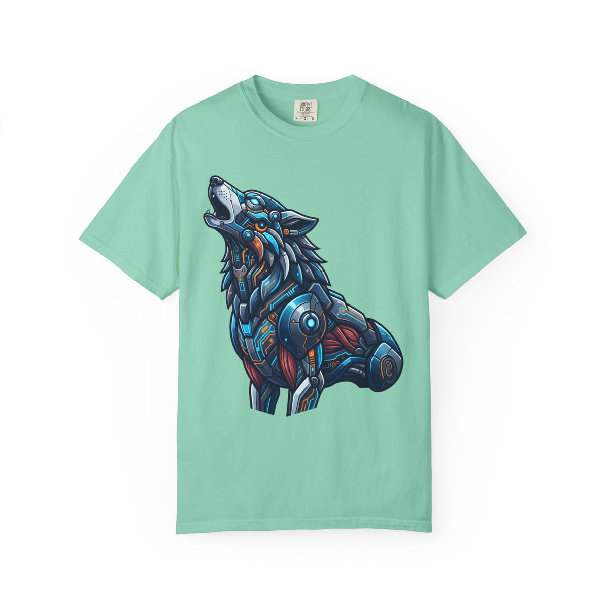 Color: Island Reef | Cyber Wolf Unisex Garment-Dyed Tee