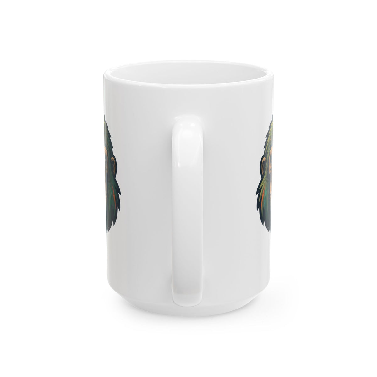 "The Bukit Timah Monkey Man (Singapore)" White Ceramic Mug — Graphic