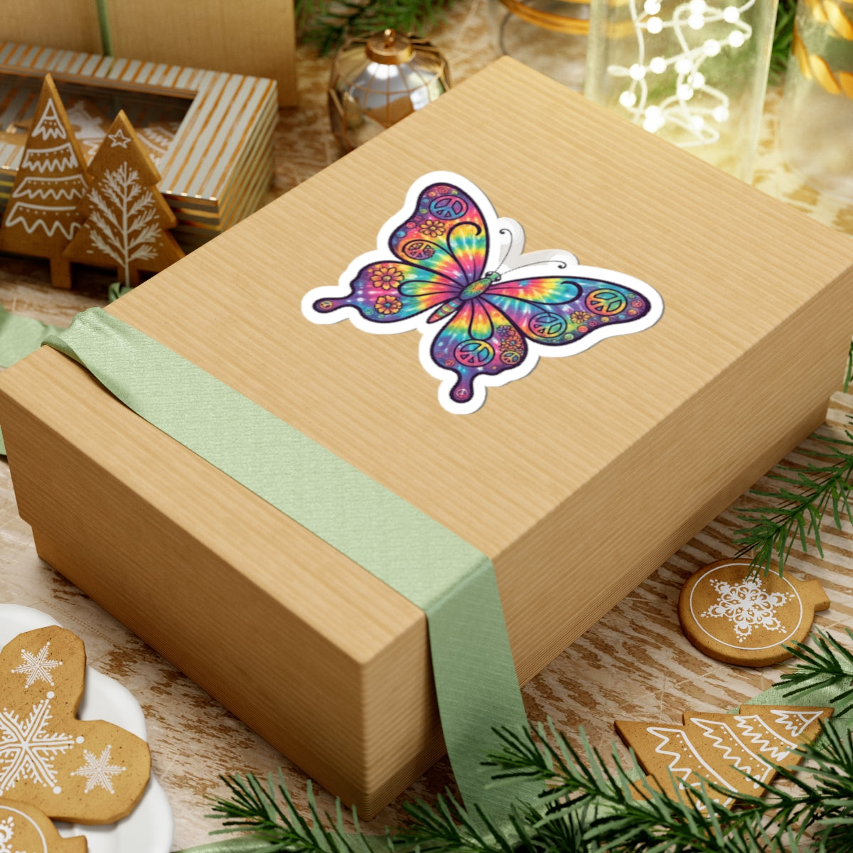 "Hippy Butterfly" Sticker — Main