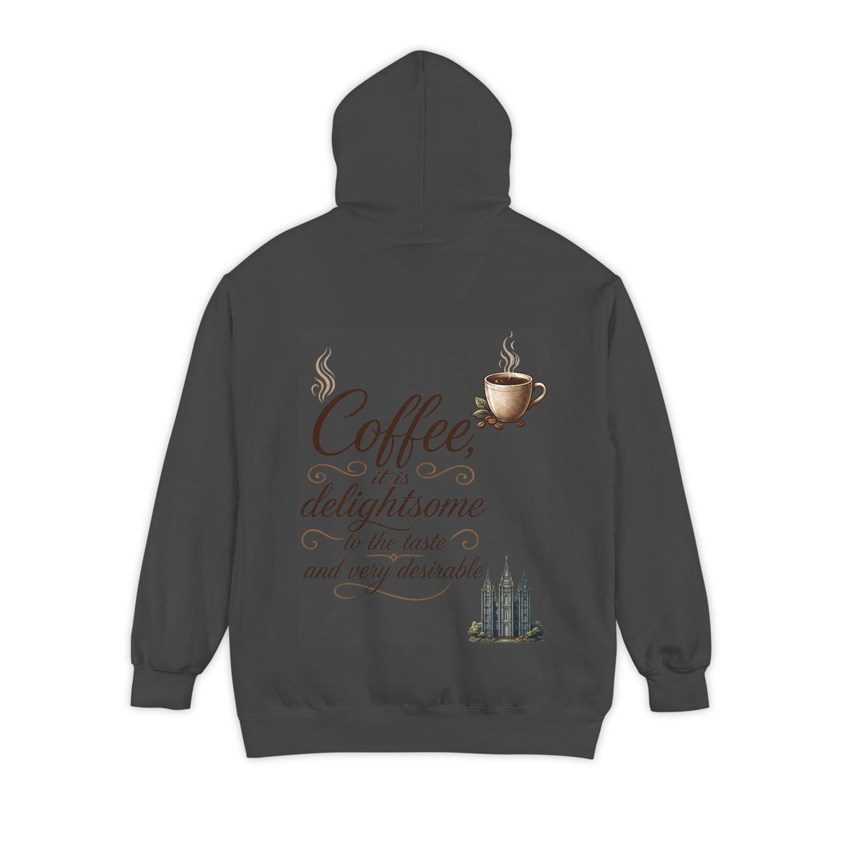 Color: Pepper | Coffee is Delightsome Garment-Dyed Hoodie