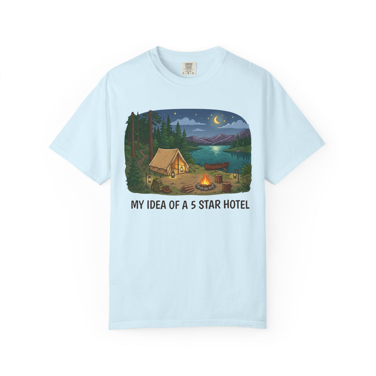 Color: Chambray | Five Star Hotel Unisex Garment-Dyed Tee