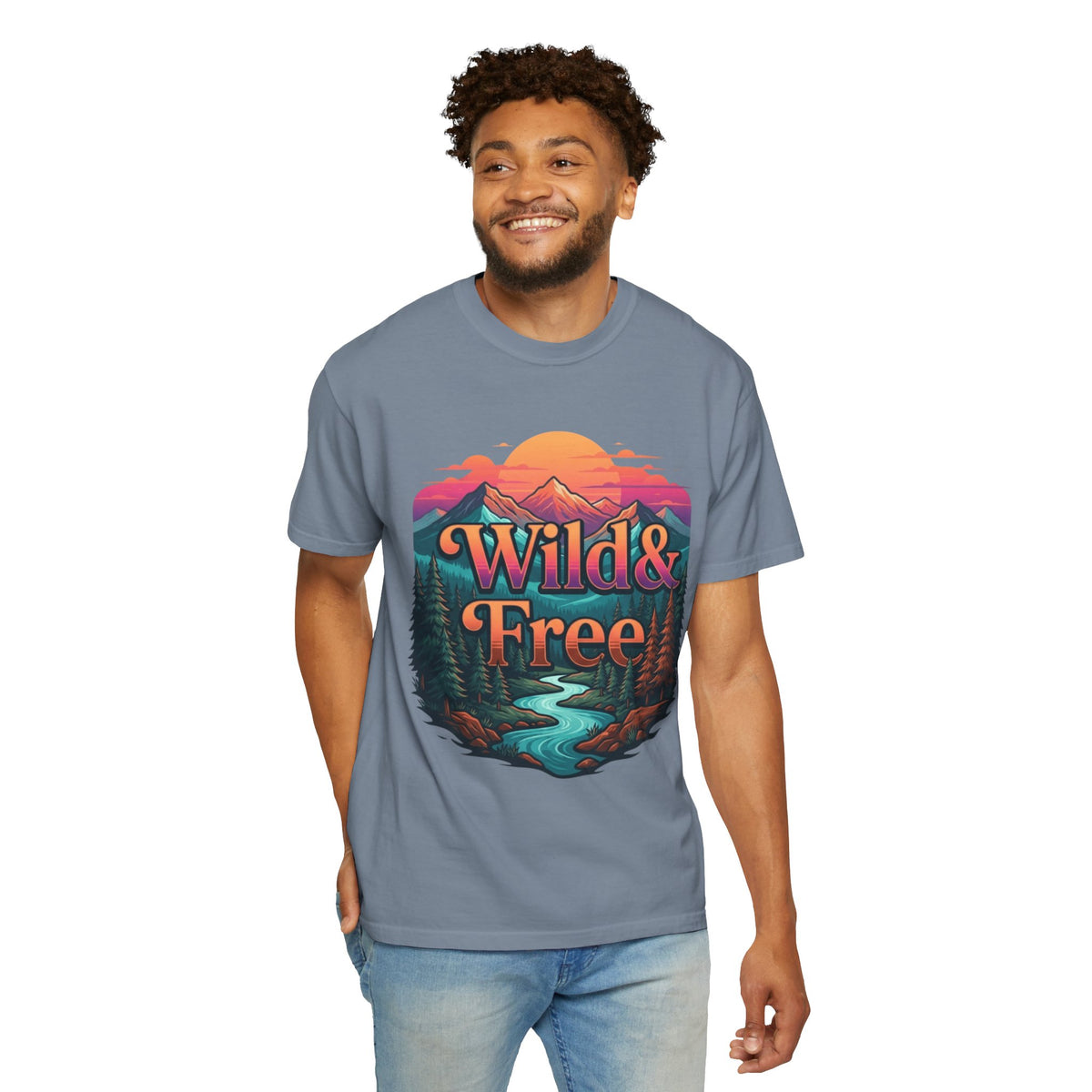 Color: Blue Jean | Wild & Free Unisex Garment-Dyed Tee