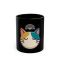 "Cat CALM" Black Ceramic Mug — Graphic