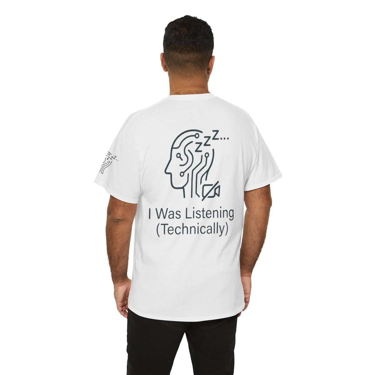 Color: White | I Was Listening Premium Graphic Tee