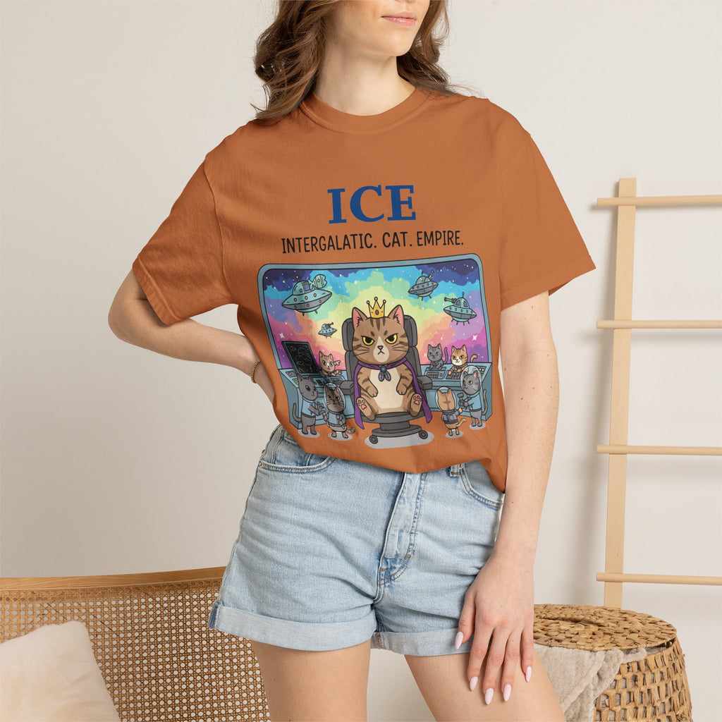 "ICE (Intergalactic Cat Empire)" Unisex Garment-Dyed T-shirt
