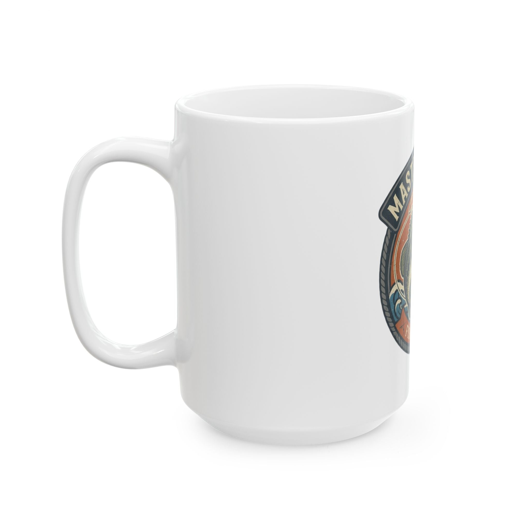 "Master Baiter" White Ceramic Mug — Graphic
