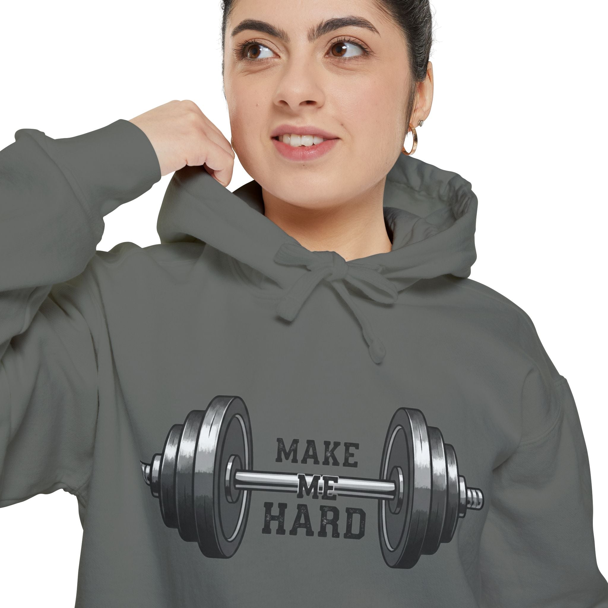 Make Me Hard - Morning Demands | Garment-Dyed Hoodie — AttitudeShirts