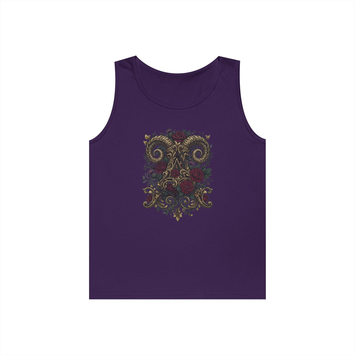Color: Purple | Floral Monogram Aries Tank Top