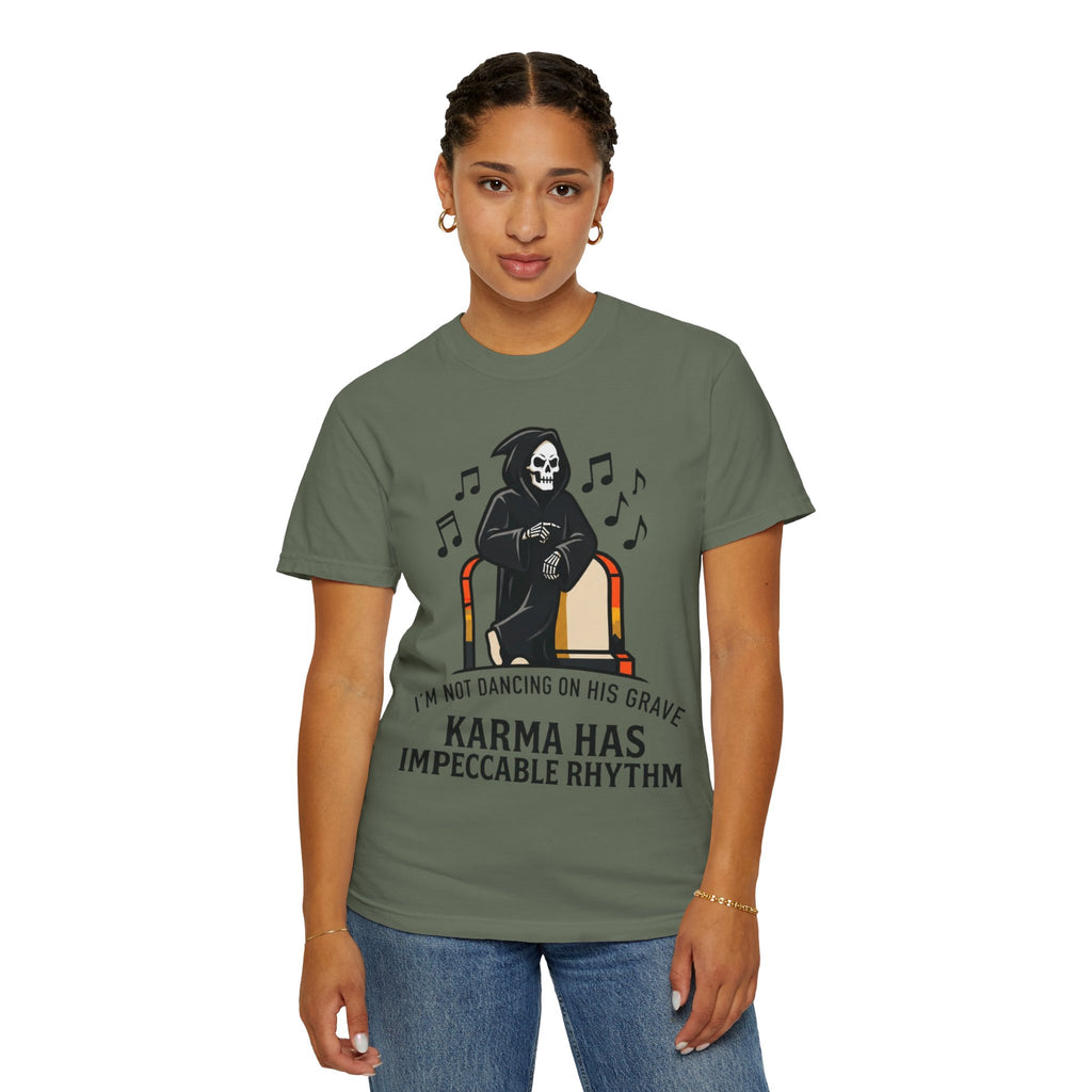 "Dancing On Grave" Unisex Garment-Dyed Tee