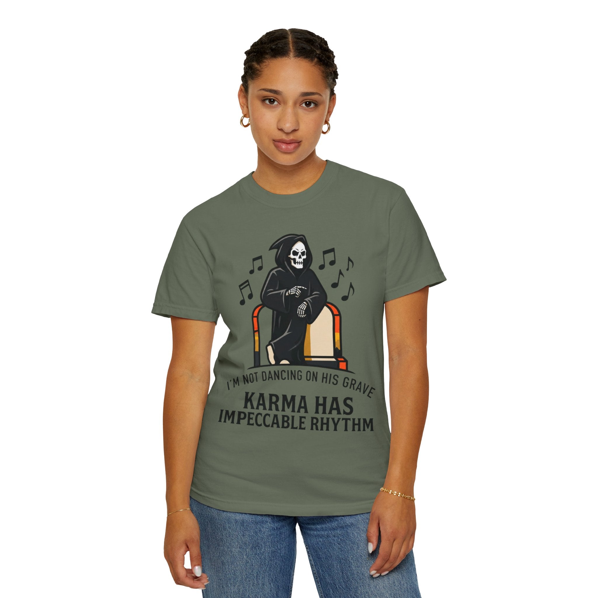 "Dancing On Grave" Unisex Garment-Dyed Tee