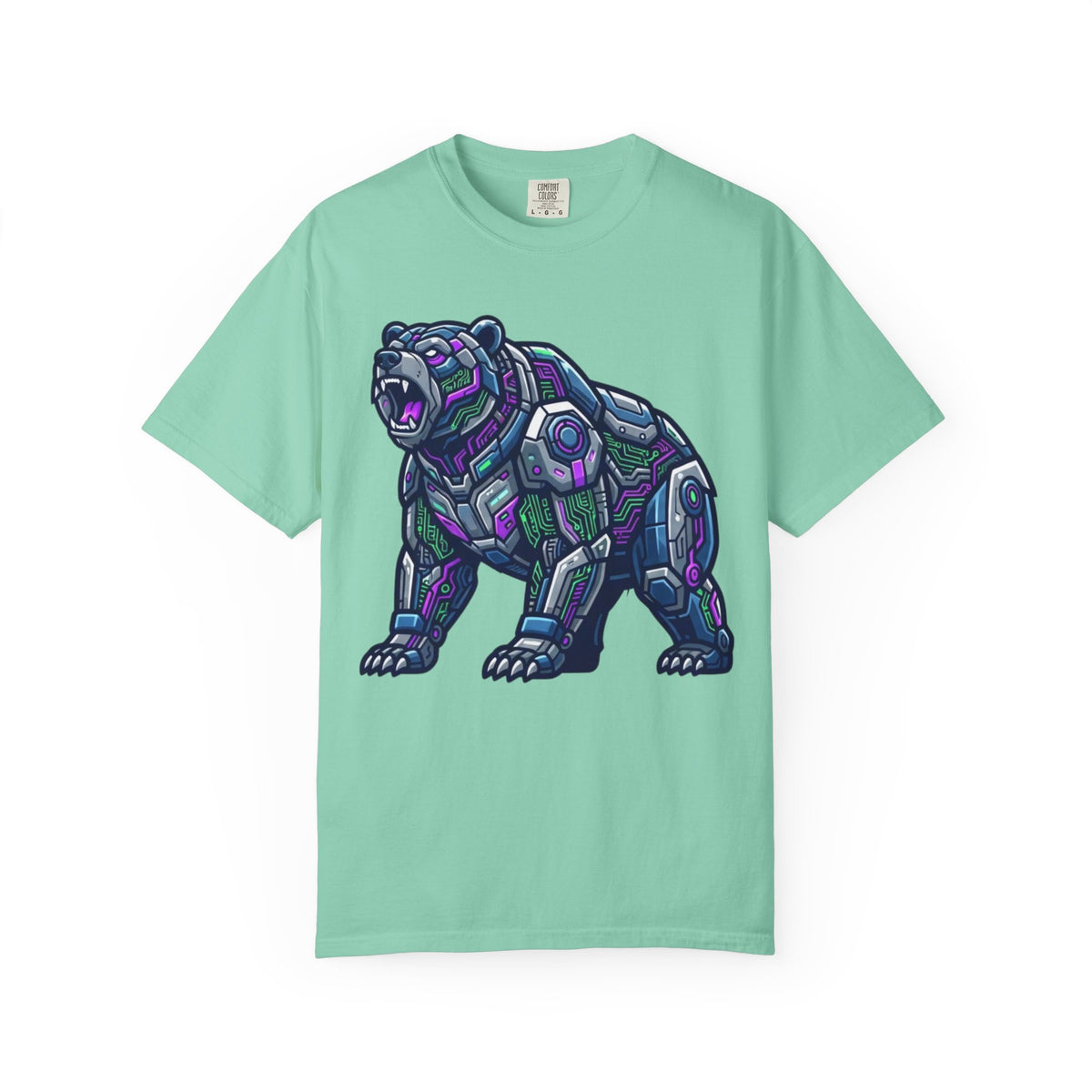 Color: Island Reef | Cyber Bear Unisex Garment-Dyed Tee