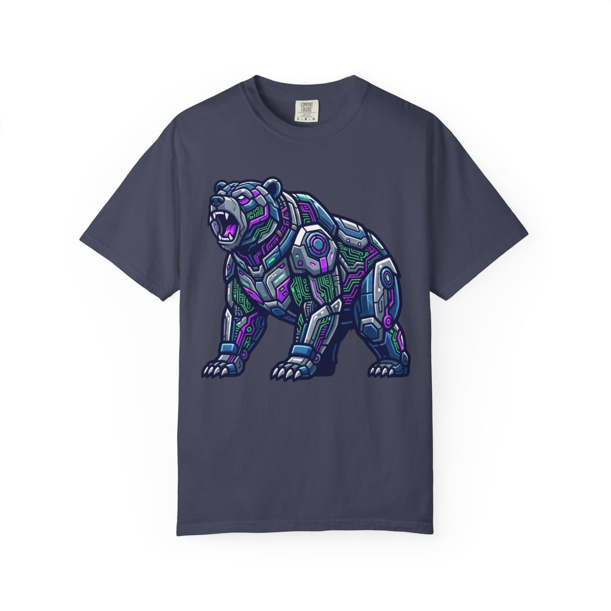 Color: Denim | Cyber Bear Unisex Garment-Dyed Tee
