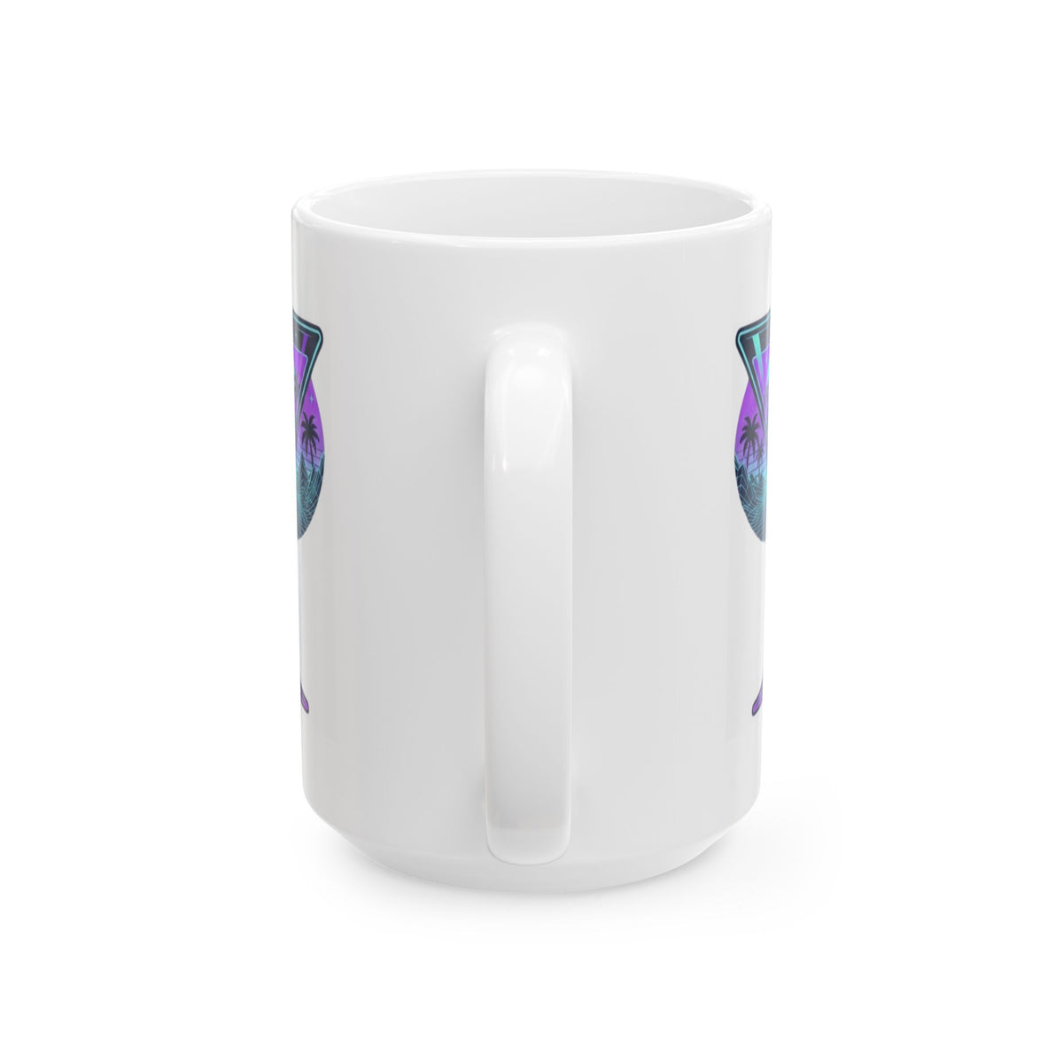 "Up All Night" White Ceramic Mug — Graphic
