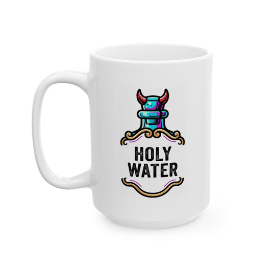 "Holy Lube" White Ceramic Mug — Graphic