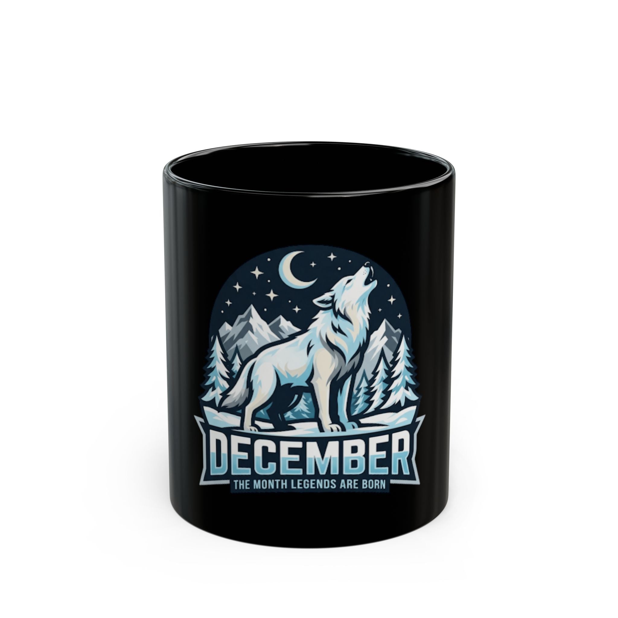 "December Legend" Black Ceramic Mug
