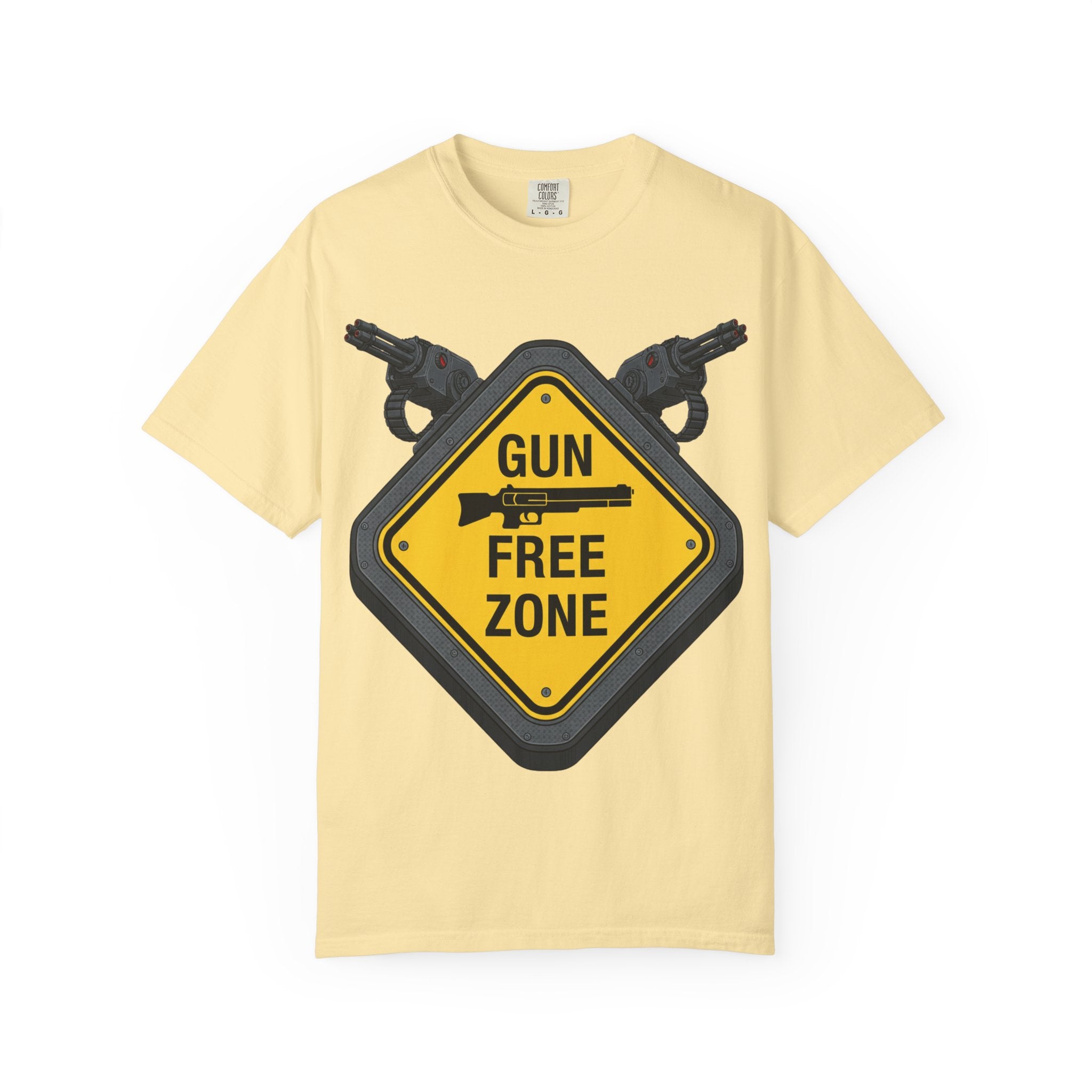 "Gun Free Zone (Heavy Metal Edition)" Unisex Garment-Dyed T-shirt