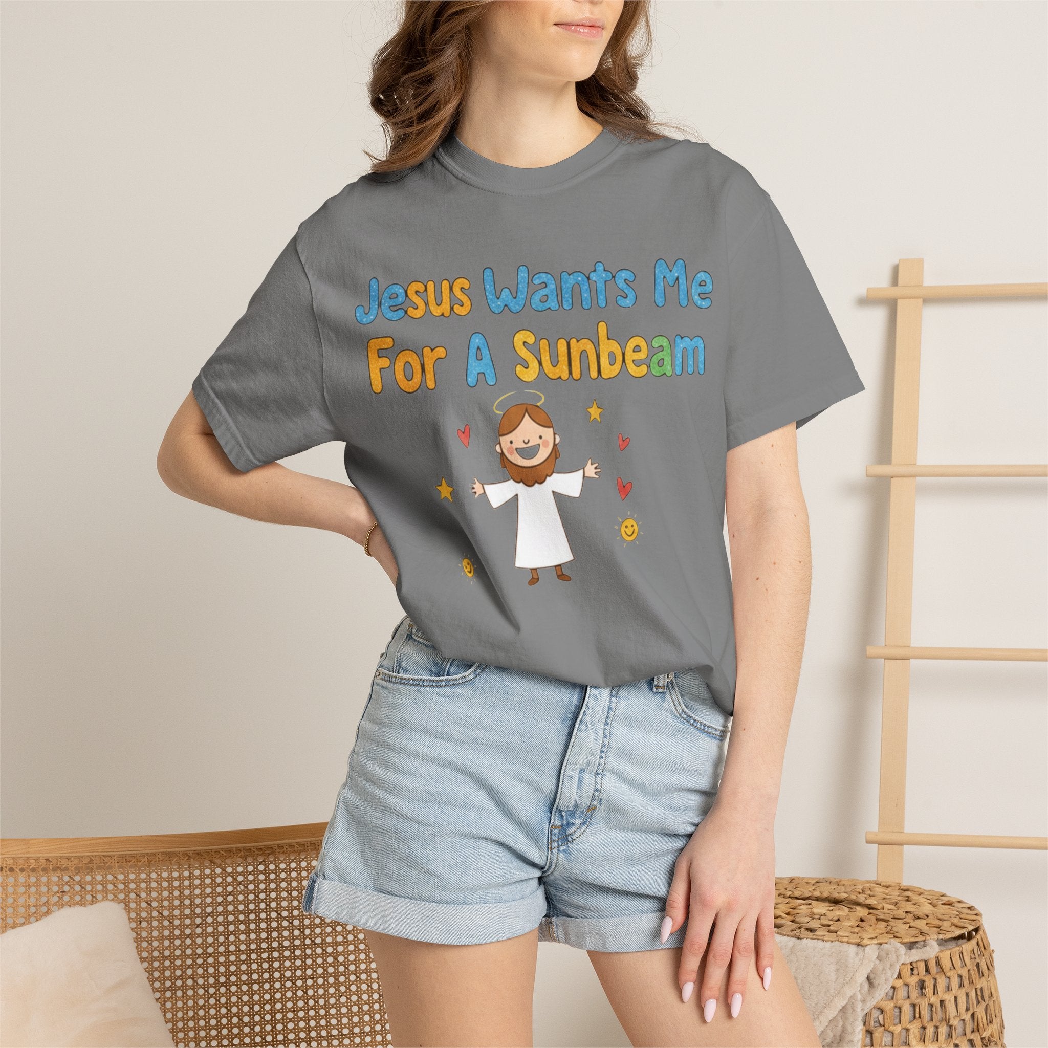 "Jesus Wants Me for a Sunbeam" Unisex Garment-Dyed T-shirt