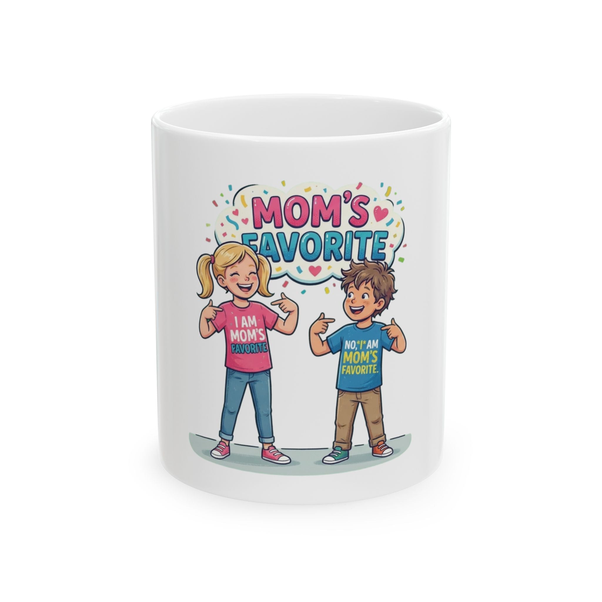 "Mom's Favorite" White Ceramic Mug