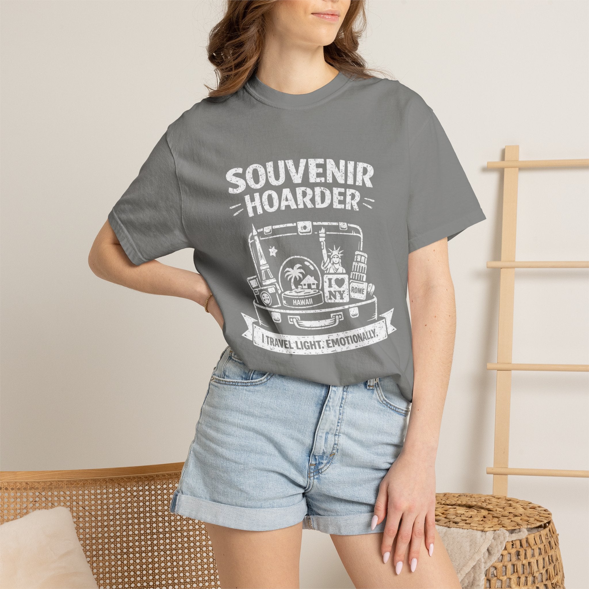"Souvenir Hoarder" Unisex Garment-Dyed T-shirt
