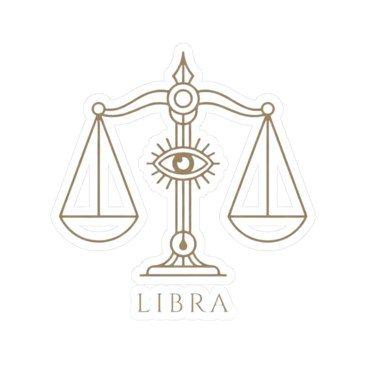 "Libra The Balanced Scales" Sticker