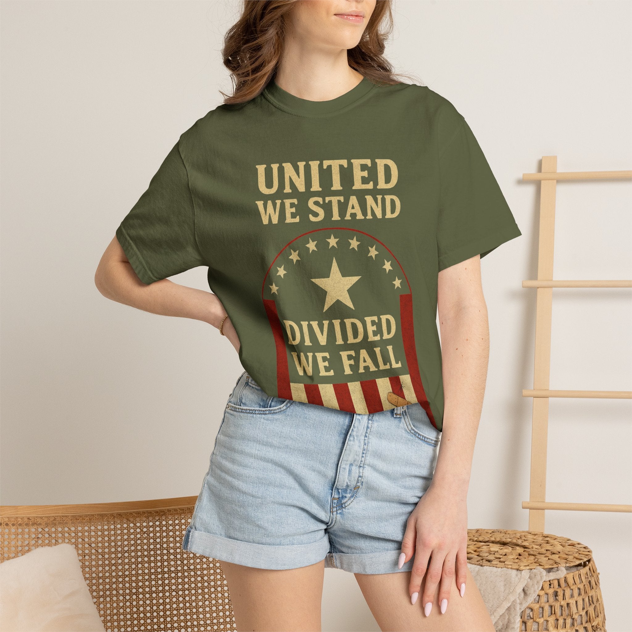 "Divided We Fall" Unisex Garment-Dyed T-shirt