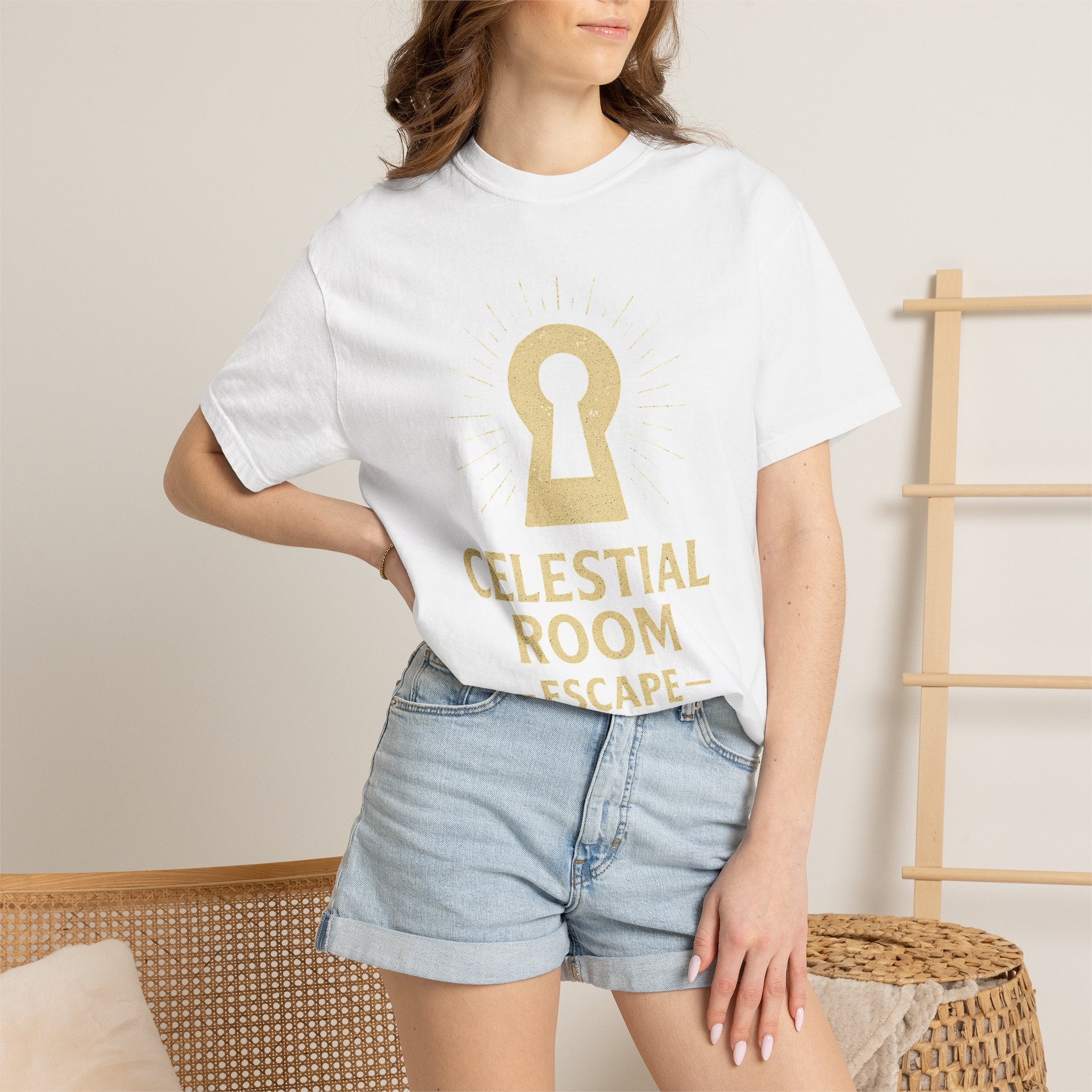 "Celestial Room Escape Artist" Unisex Garment-Dyed T-shirt