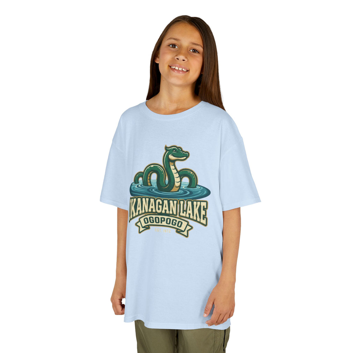 Color: Light Blue | Ogopogo (Canada) Kids Tee