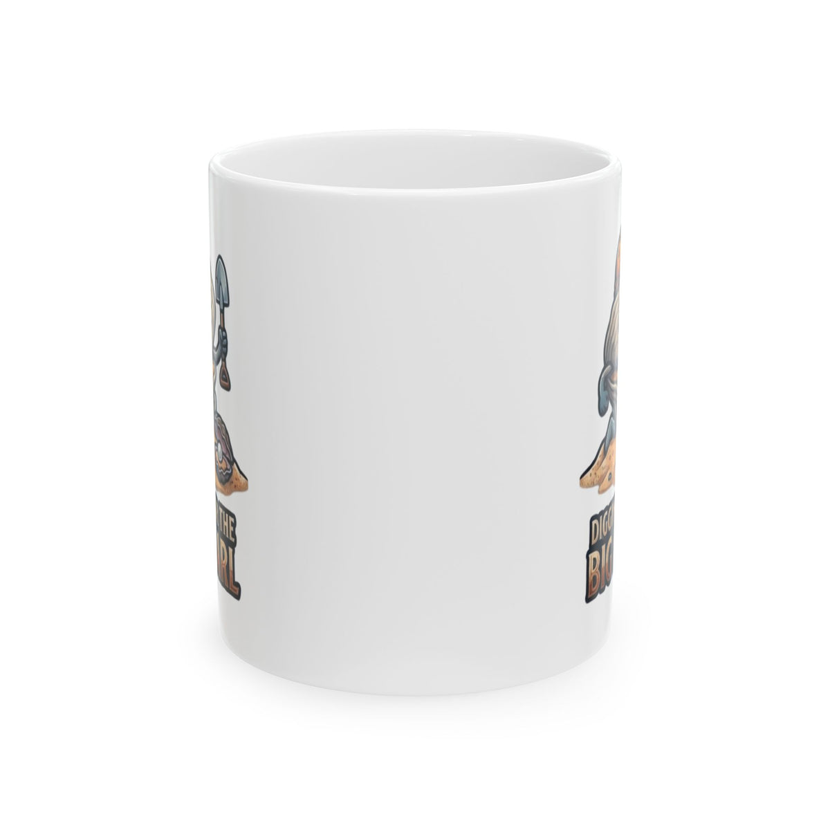 "Digging For The Big Pearl" White Ceramic Mug