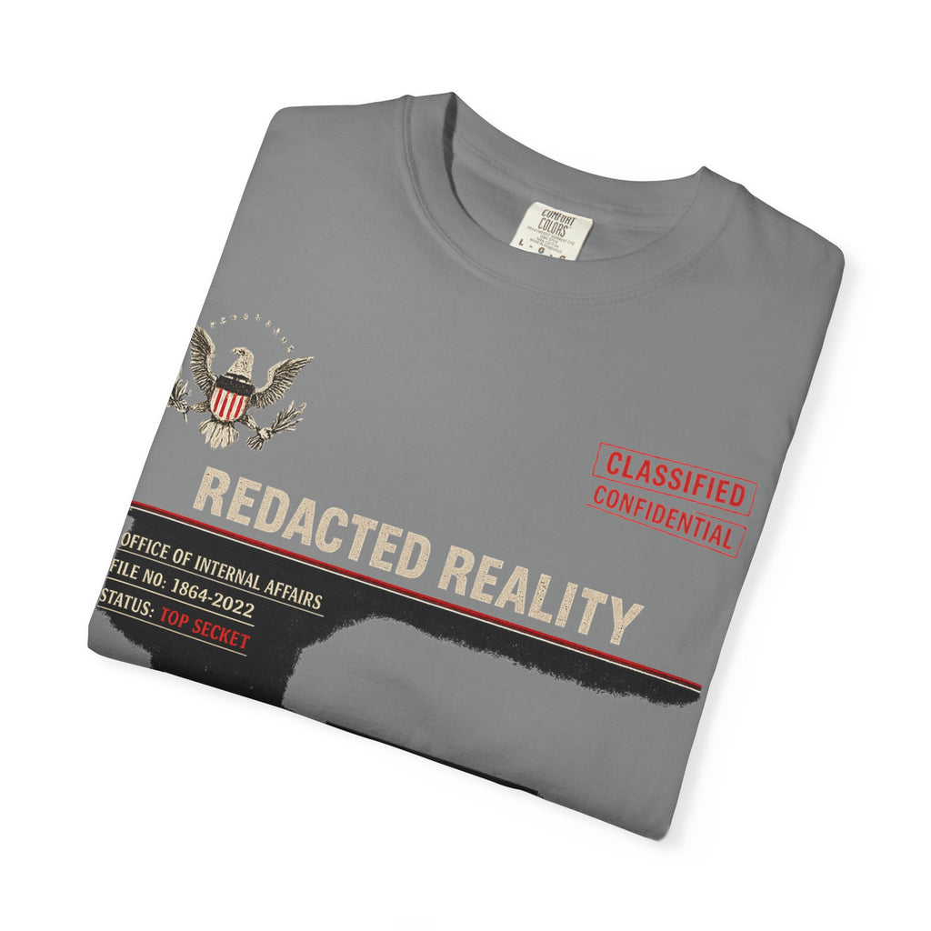 "[REDACTED] for Your Protection" Unisex Garment-Dyed T-shirt