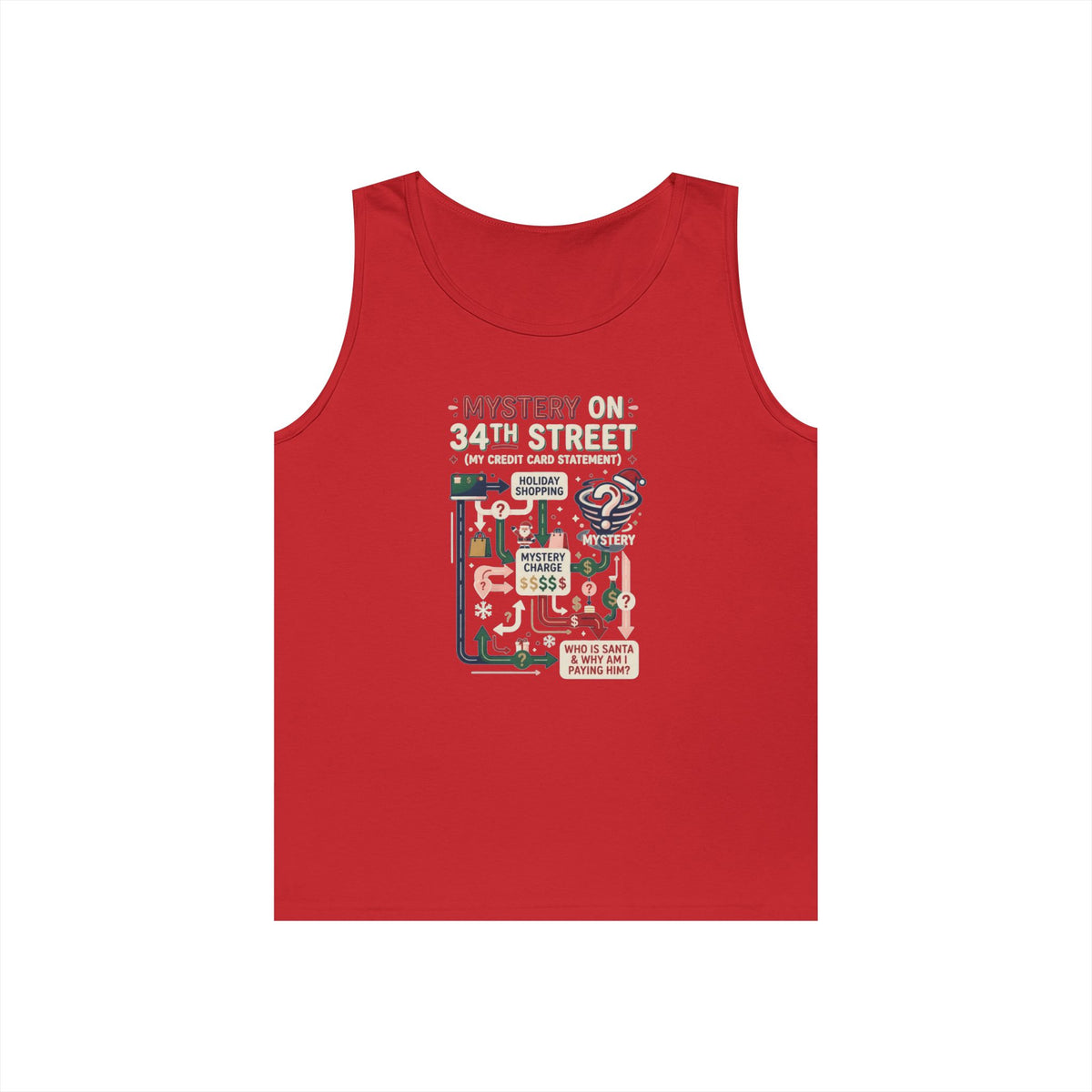 Color: Red | Mystery On 34th Street Tank Top