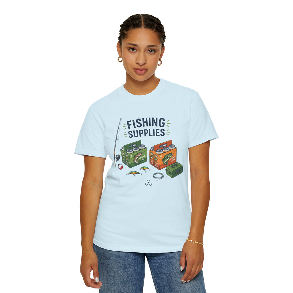 "Fishing Supplies" Unisex Garment-Dyed Tee