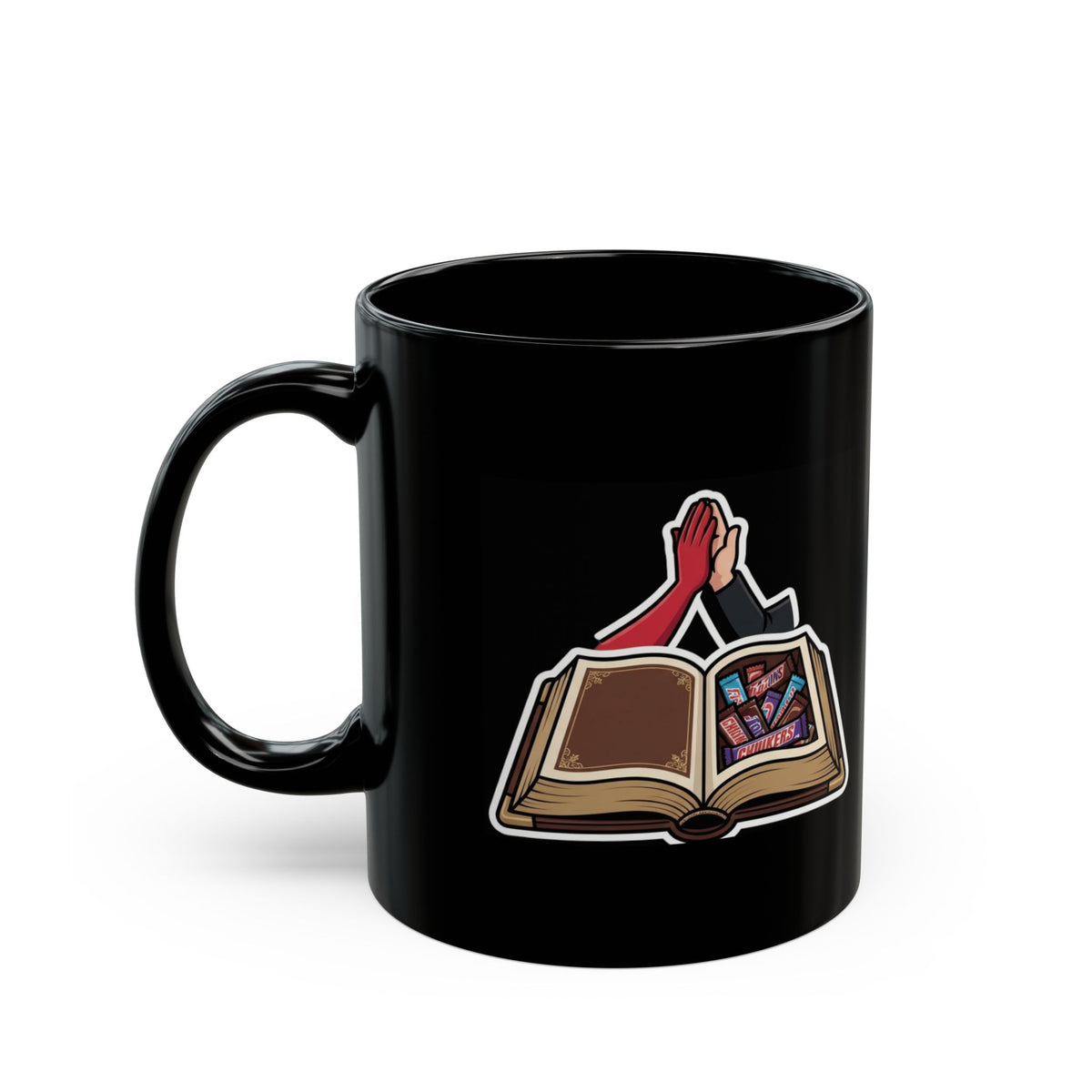 "Working For The Sweet Stuff" Black Ceramic Mug — Graphic