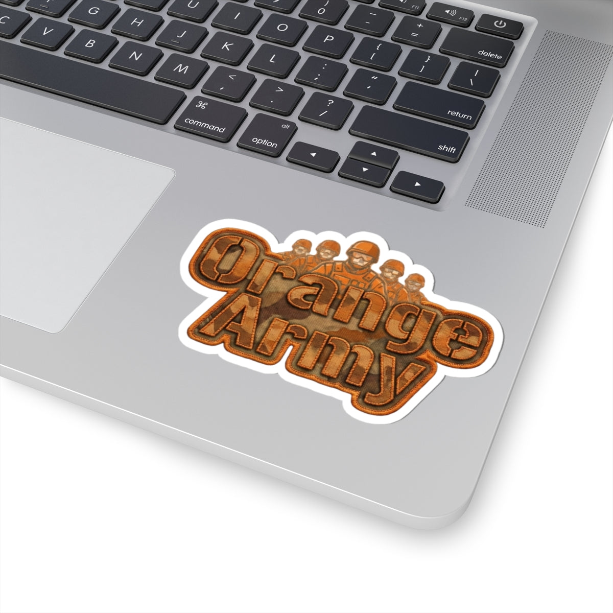 Orange Army: My Squad, My Colors | Kiss-Cut Sticker — AttitudeShirts